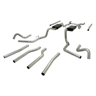 Flowmaster® - American Thunder™ Aluminized Steel Header-Back Exhaust System with Split Rear/Side Exit