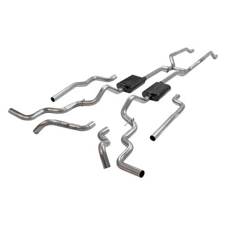 Flowmaster® - American Thunder™ 409 SS Crossmember-Back Exhaust System with Split Rear/Side Exit