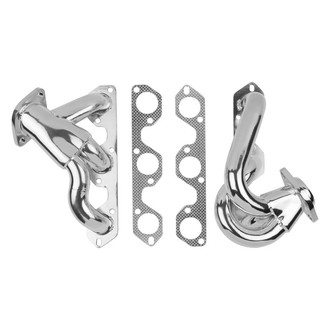 Flowtech® - Mild Steel Silver Metallic Ceramic Coated Short Tube Exhaust Headers