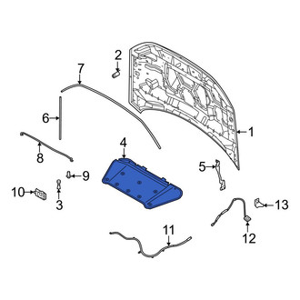 Ford OE - Front Hood Insulation Pad
