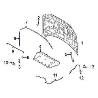 Ford OE - Front Left Hood Hinge Seal