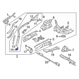 Ford OE - Right Lower Fender Rail Reinforcement Bracket