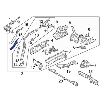 Ford OE - Right Fender Rail Bracket