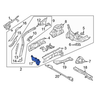 Ford OE - Front Right Bumper Impact Bar Bracket