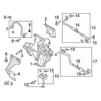 Ford OE - Lower Turbocharger Oil Line O-Ring