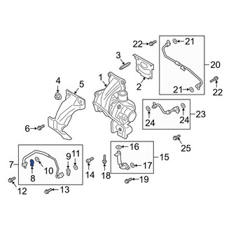 Ford OE - Upper Outer Turbocharger Oil Line Gasket