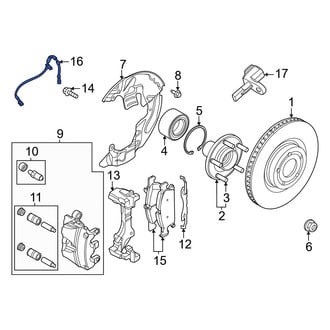 Ford OE - Front Brake Hydraulic Hose