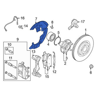 Ford OE - Front Left Brake Dust Shield
