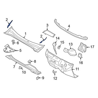Ford OE - Left Cowl Molding
