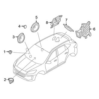 Ford OE - Instrument Panel - Sound System (10 Speaker Audio Speakers), (Badlands / Outer Banks)