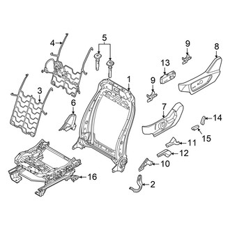 Ford OE - Seats & Tracks - Driver Seat Components (Frame & Trim)