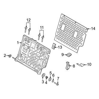 Ford OE - Seats & Tracks - Rear Seat Components (Frame & Trim, Seat Back, 60% Side)