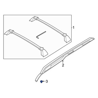 Ford OE - Roof Luggage Carrier Side Rail Nut