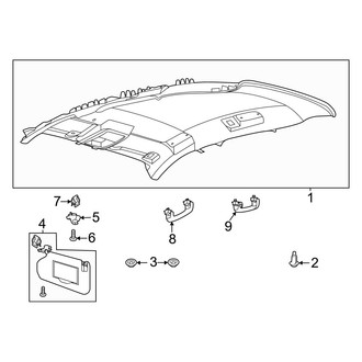 Ford OE - Roof - Interior Trim (With Sunroof)