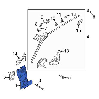 Ford OE - Left Inner Body A-Pillar Trim Panel