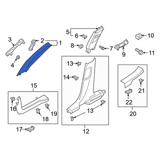 Ford OE - Left Outer Body A-Pillar Trim Panel
