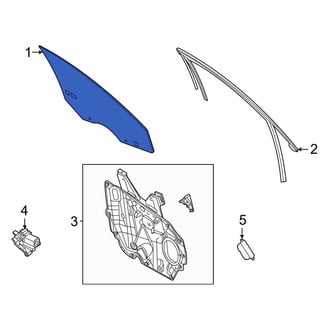 Ford OE - Front Right Door Glass
