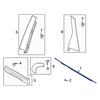 Ford OE - Rear Left Door Belt Molding