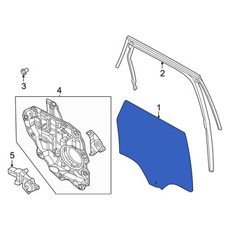 Ford OE - Front Right Door Glass