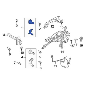 Ford OE - Rear Left Upper Door Hinge