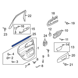 Ford OE - Rear Right Door Window Belt Weatherstrip