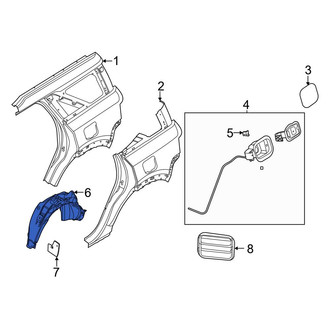 Ford OE - Rear Right Quarter Panel Splash Shield