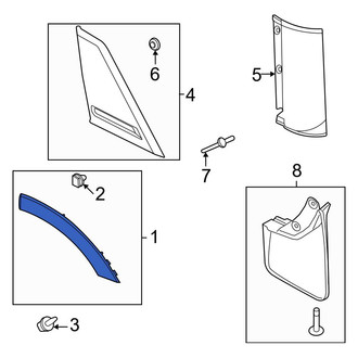 Ford OE - Rear Right Wheel Arch Molding