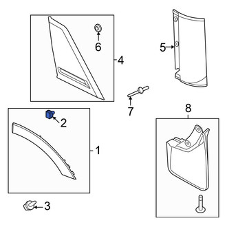 Ford OE - Door Molding Clip