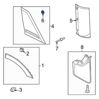 Ford OE - Door Applique Clip