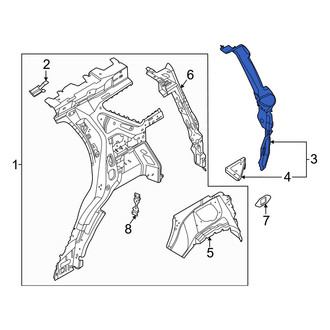 Ford OE - Rear Left Interior Quarter Panel Trim Panel