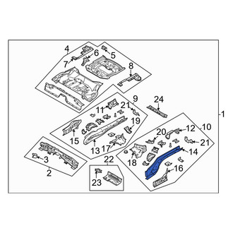 Ford OE - Rear Left Floor Side Rail