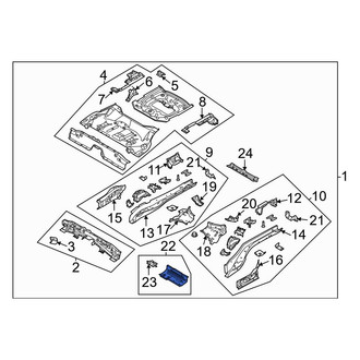 Ford OE - Rear Center Frame Side Member Crossmember