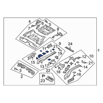 Ford OE - Rear Right Floor Side Rail