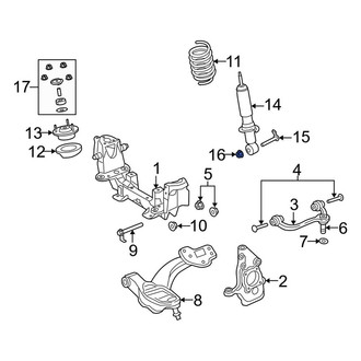 Ford OE - Rear Suspension Stabilizer Bar Link Nut