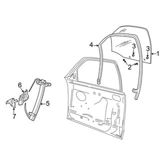 Ford OE - Inner Door Glass Attaching Clips