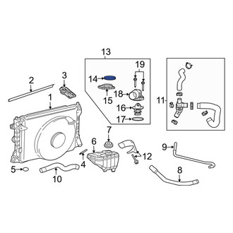 Ford OE - Right Engine Coolant Thermostat Housing Gasket