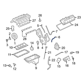 Ford OE - Center Engine Timing Cover Gasket