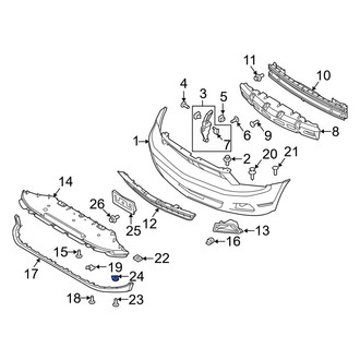 Ford OE - Bumper Cover Support Rail Nut