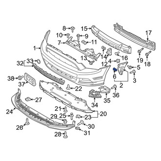 Ford OE - Front Bumper Cover Nut