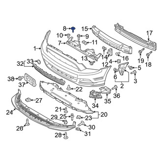 Ford OE - Radiator Support Tie Bar Bolt