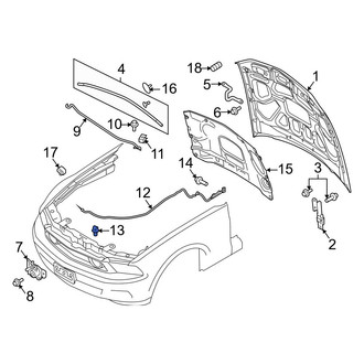 Ford OE - Hood Release Cable Clip