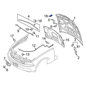 Ford OE - Front Outer Hood Stop Buffer