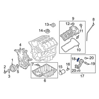 Ford OE - Engine Oil Filter Adapter Gasket