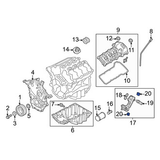 Ford OE - Engine Oil Filter Housing Drain Plug