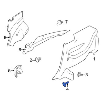 Ford OE - Center Quarter Panel Trim Panel Clip