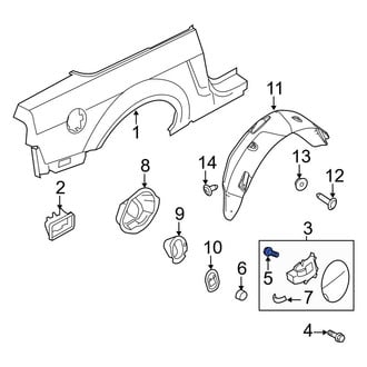 Ford OE - Rear Fuel Door Bumper