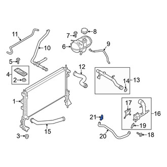 Ford OE - Engine Coolant Bypass Pipe Connector