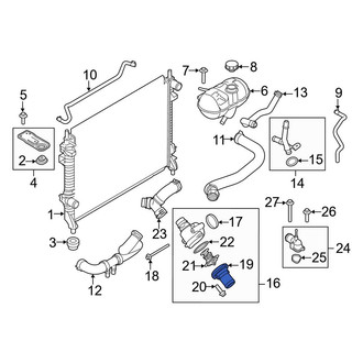 Ford OE - Upper Engine Coolant Thermostat Housing