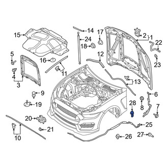 Ford OE - Front Hood Release Handle