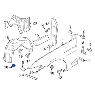 Ford OE - Radiator Support Air Duct Clip